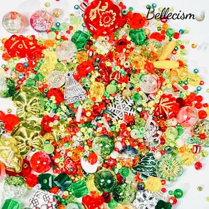 【Nochebuena】cuentas de vidrio redondas/facetadas/mostacillas/acrílicas/separadores para colgantes/pulseras/anillos/collares