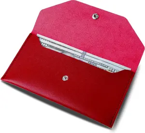 Wallets for Women -  Leather  Envelope Wallet for Budgeting, Billing (Burgundy)