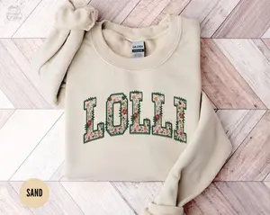 Floral Lolli Grandma Sweatshirt, Lolli Sweater, Lolli Crewneck, Mothers Day Gift for Grandma, Baby Announcement Shirt