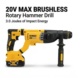 DEWALT DCH263 Cordless Brushless Hammer Drill For Concrete Wood Metal