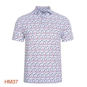 [Ship From US] Men’s Patriotic USA Golf Polo Shirt White Red Blue All Over Print Performance Polo American Flag Fireworks Freedom Graphic Casual Summer Golf Shirt Breathable Stretch Collared Tee 4th of July Outfit for Men Vacation Party Athletic Fit Top