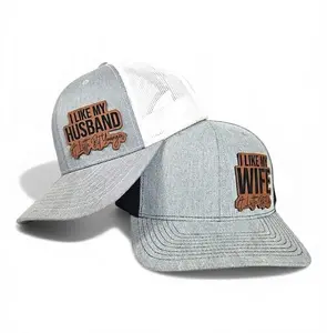 [CUSTOM STYLE] I Like My Wife Older I Like My Husband Younger Matching Trucker Hats Leather Patch Snapback