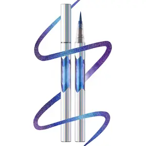 Chameleon Liquid Eyeliner - Blue Purple, Multi-Chrome Metallic Shift Eyeliner, Waterproof Glitter Eyeliner with Soft Fine Tip for Multi-Dimensional Eye Looks