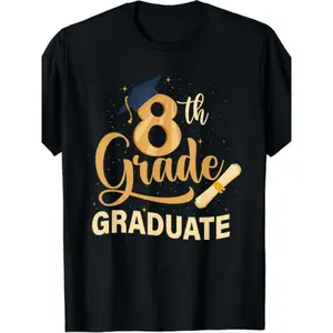 t shirt meme 8th Grade Graduation Middle School Graduate Level8 Men Women T-Shirt.jpgSame style for men and women 2025 summer short-sleeved printed T-shirt pure