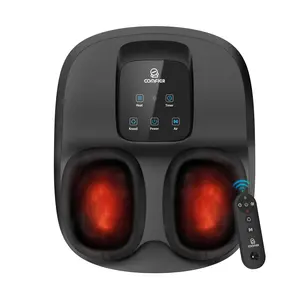 COMFIER 2025 Upgrade Shiatsu Foot Massager with Remote,Pause Function,Foot Massager Machine with Heat,Compression,3 Timer,Feet Massager for Plantar Fasciitis,Neuropathy,Gift for Men,Size 13