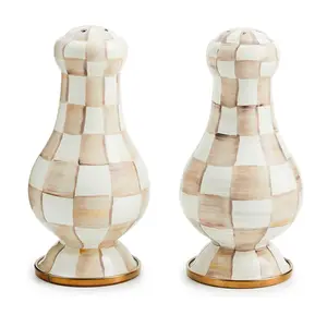 MacKenzie Childs Large Salt and Pepper Shakers