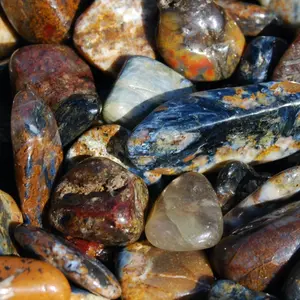 10pcs AAA Pietersite Crystal Tumbled Stones, Small Flashy Crystal Set