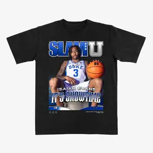 Isaiiah Evans Basketball Slam T-Shirt – Vintage College Hoops Graphic Tee Its Showtime Design for Basketball Fans