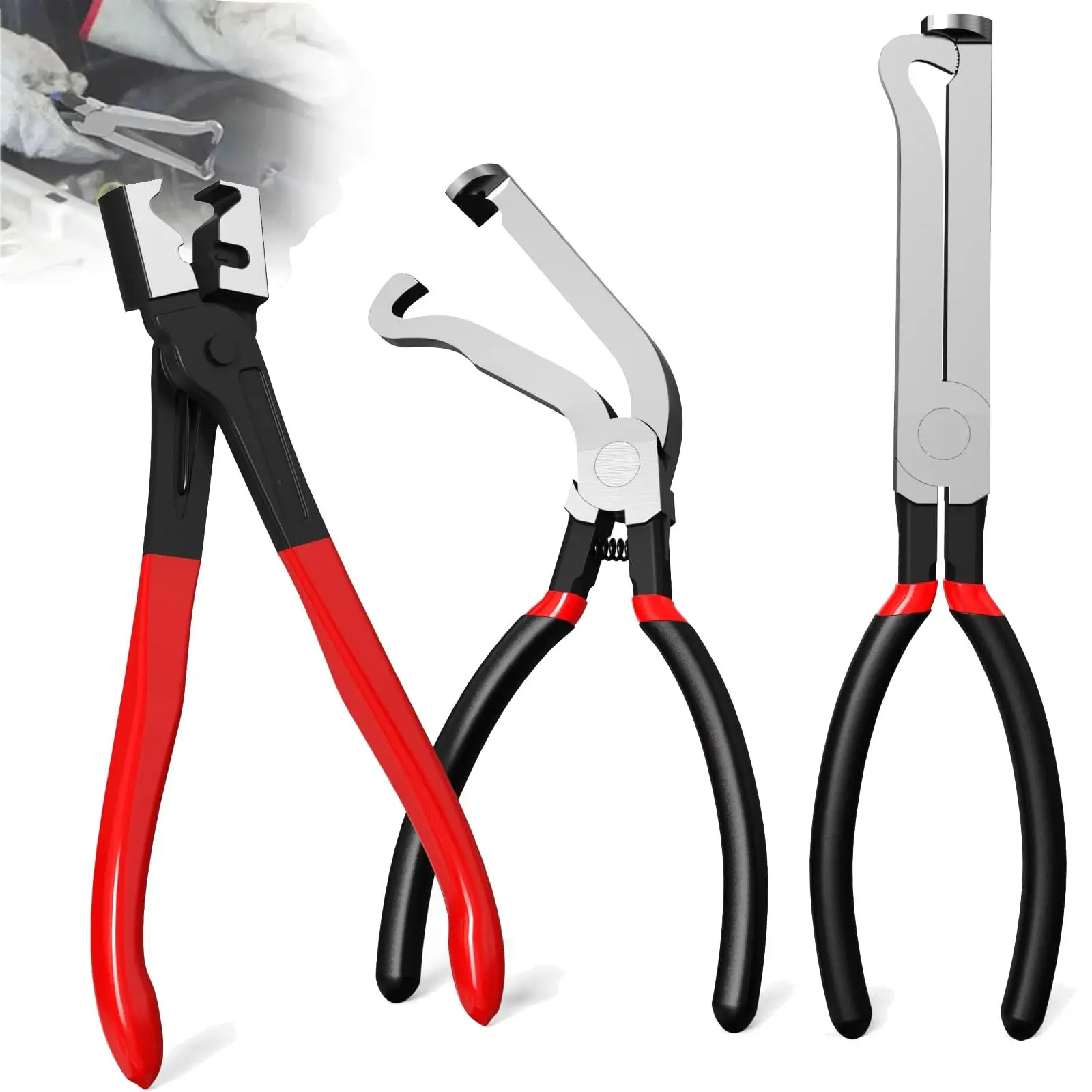 Electrical Disconnect Pliers for Automotive, Radiator Hose Clamp Pliers Disconnect Repair Tools, Long Spark Plug Removal Tool for Cars, Heavy Duty, Ha