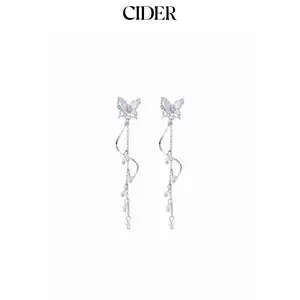 Cider BUTTERFLY & BEADED DROP EARRINGS