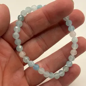 Faceted Aquamarine Bracelet