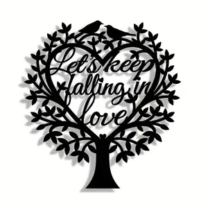 1 piece that makes us forever love metal logos, Halloween abstract art, Christmas elegant design, craftsman logo wall decoration, suitable for office living room, bedroom, terrace, kitchen wall decoration, and birthday gifts for newly moved in homes