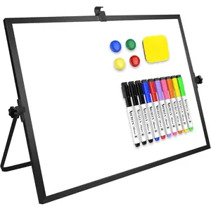 Small Monthly Calendar Dry Erase Whiteboard for Wall, 16in x 12in  Dry Erase Board,  Double-Sided White Board, Portable Board for Drawing, Kitchen, Planning, Memo, School, , Office
