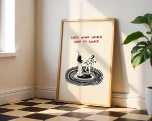 Olivia Dean, A Couple Minutes, Love's Never Wasted When It's Shared, The Art of Loving Poster | Wall Print Art Kitchen Valentines Room Decor
