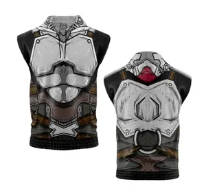 Goblin Slayer Armor Sleeveless Hoodie - Medium Anime Design, High-Performance Polyester, Breathable & Flexible, Eco-Friendly Inks, Unique Original Art