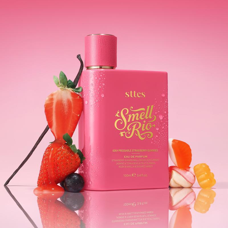 New Sttes Perfume 606# (Pressable Strawberry Gummies) – Eau de Parfum for Women – Richer Scent, Longer Lasting – Strawberry, Marshmallow, Fruit Gummies, Vanilla – Perfumes & Fragrances(100ml / 3.4 fl oz)