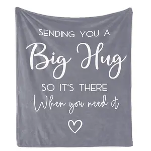 Get Well Gifts for Women/Men, Inspirational Gifts for Women/Men, Sympathy Gift, Thinking of You Gifts, Birthday Gifts for Woman, Feel Better Gifts, Healing Blanket Grey, Soft Warm Blanket