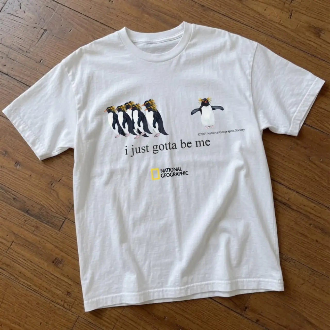 Gildan Women's T-shirt, National Geographic penguin tee, Penguin Graphic Tee, I Just Gotta Be Me Shirt, Cute Penguin T Shirt, Funny Animal Graphic Tee, Wildlife Lover Gift, Positive Quote Shirt, Minimal Nature Tee, Unisex Graphic Shirt