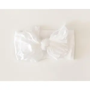 Hot Mess Nylon Headband in White