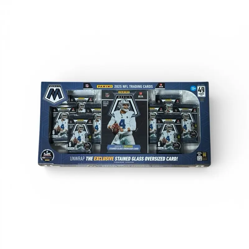 PANINI 2025 Mosaic Stained Glass Oversized Football Sports Collectible Bundle Box - Costco Exclusive, Sports Trading Card Packs - TikTok Shop PANINI 2025 Mosaic Stained Glass Oversized Football Sports Collectible Bundle Box - Costco Exclusive, Sports Trading Card Packs - TikTok Shop