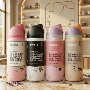 Owala FreeSip 32oz Insulated Water Bottle – Stainless Steel, Leakproof Flip Lock Lid, BPA Free, Keeps Drinks Cold 24H Hot 12H, Reusable Sports Travel Gym Bottle with Straw, Durable & Stylish Design tiktokshopspringglowup