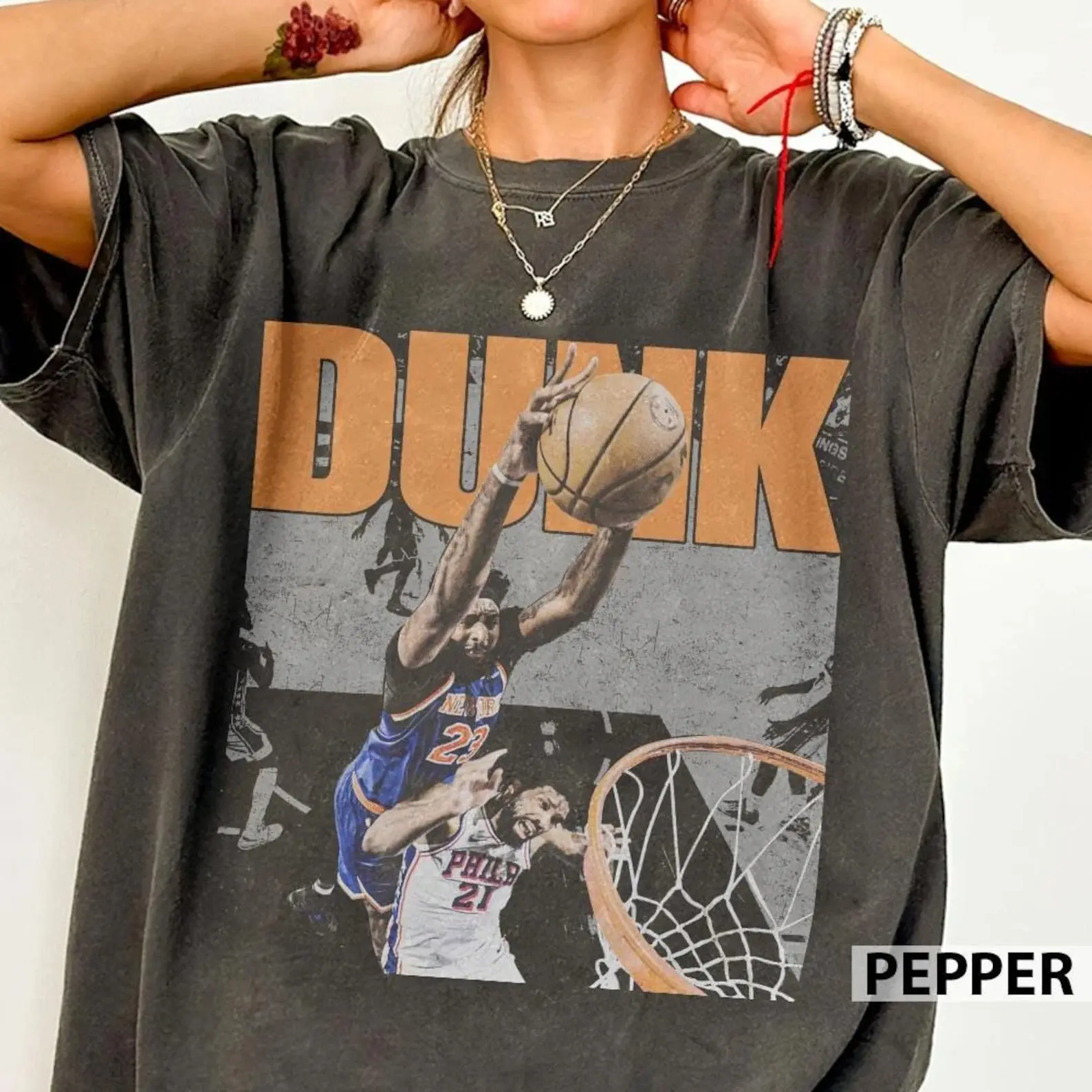 Youth & Adult Mitchell Robinson Dunk Shirt, Joel Embiid Vintage Sweatshirt, New York Basketball Graphic Tee, Retro Fan Shirt, Style Sweatshirt