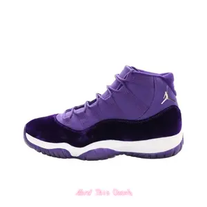 Luxury Two-Tone High Top Retro Basketball Sneakers Dual Shade Purple Patchwork Luxe Velvet & Breathable Knit Fabric Upper For Velvet Texture Soft Streetwear & Vintage Sport Daily Outfits