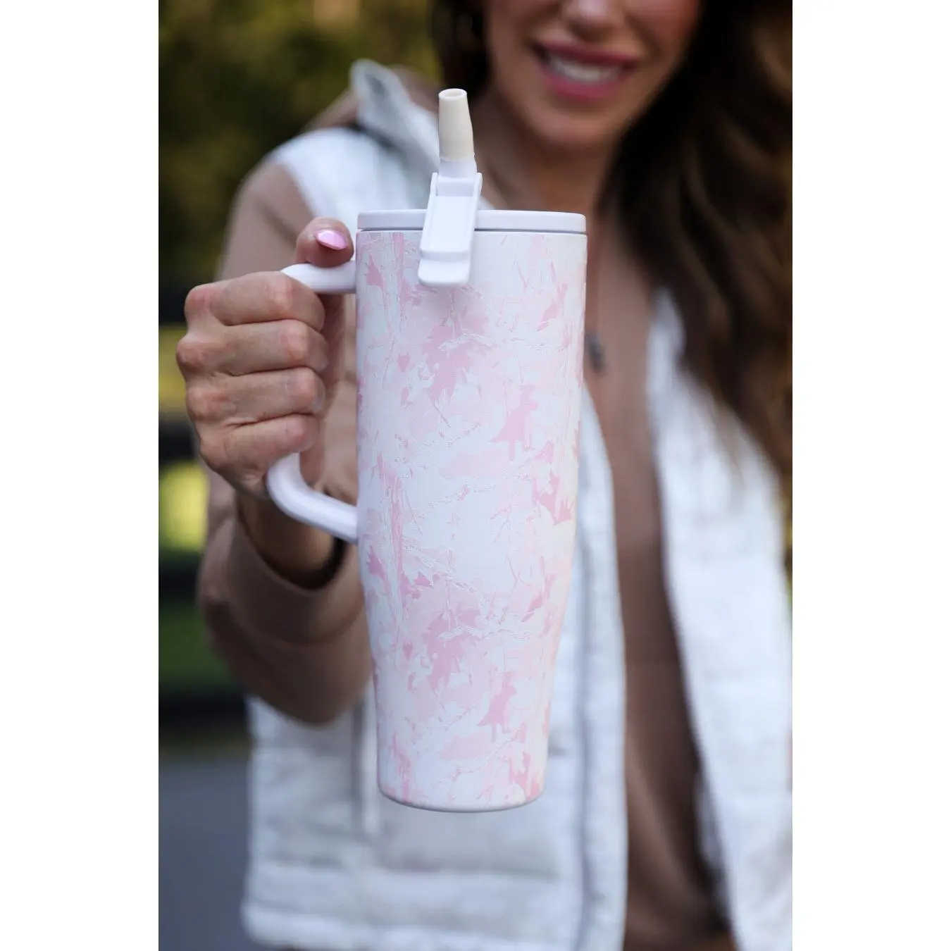 Chloe Camo tumbler - pink