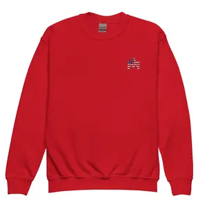 AXM Freedom 250 Youth Crew Neck | Soft Cotton-Blend Casual Everyday Sweatshirt
