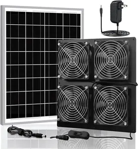 SUNMORN Solar Exhaust Fan, 25W Powerful Solar Fan for Chicken Coop, Easy Installation, Weatherproof, Ventilate Your Chicken Coop Shed Greenhouse Dog House with Zero Electricity Cost,summervibes