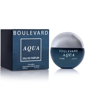 Urban Collection Boulevard Aqua Eau De Parfum for Men 100ml Fresh Aquatic Citrus Fragrance with Mandarin Marine Accord & Amber in Elegant Paper Box