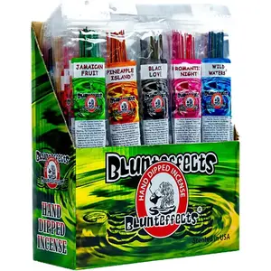 Blunteffects Hand-Dipped Incense Sticks - Premium Pack Variety Sets, 48 Different Scents Assorted, 11" Long, USA-Made Aromatherapy with Long Burn Time With 1 Incense Holder