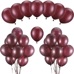 100 Burgundy 12 Latex Balloons for Weddings, Parties, and Elegant Event Decorations