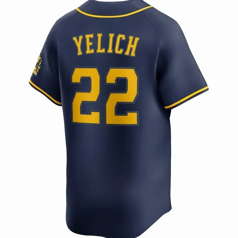 Unisex Baseball Yelich #22 Jersey 2026, Lightweight Game Day Sportswear, Classic Baseball Apparel Gift - Navy
