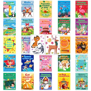 24 Pack Kids Coloring Books (Ages 4-12) - Coloring Book Box, Bulk Party Favors, Classroom Activity Supplies | Animal, Mermaid, Dinosaur Themes