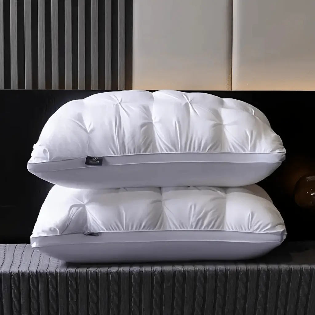[2pcs Luxury Pillows] 2pcs Luxury Pillows, 20x30 Inches | 5-Star Hotel Quality, Deep Sleep Neck Support, Non-Collapse High Pillow Core, Machine Washable | Perfect for Home or Christmas Gifting, Grey, 990g Memory Foam Cushion Orthopedic Memory Foam