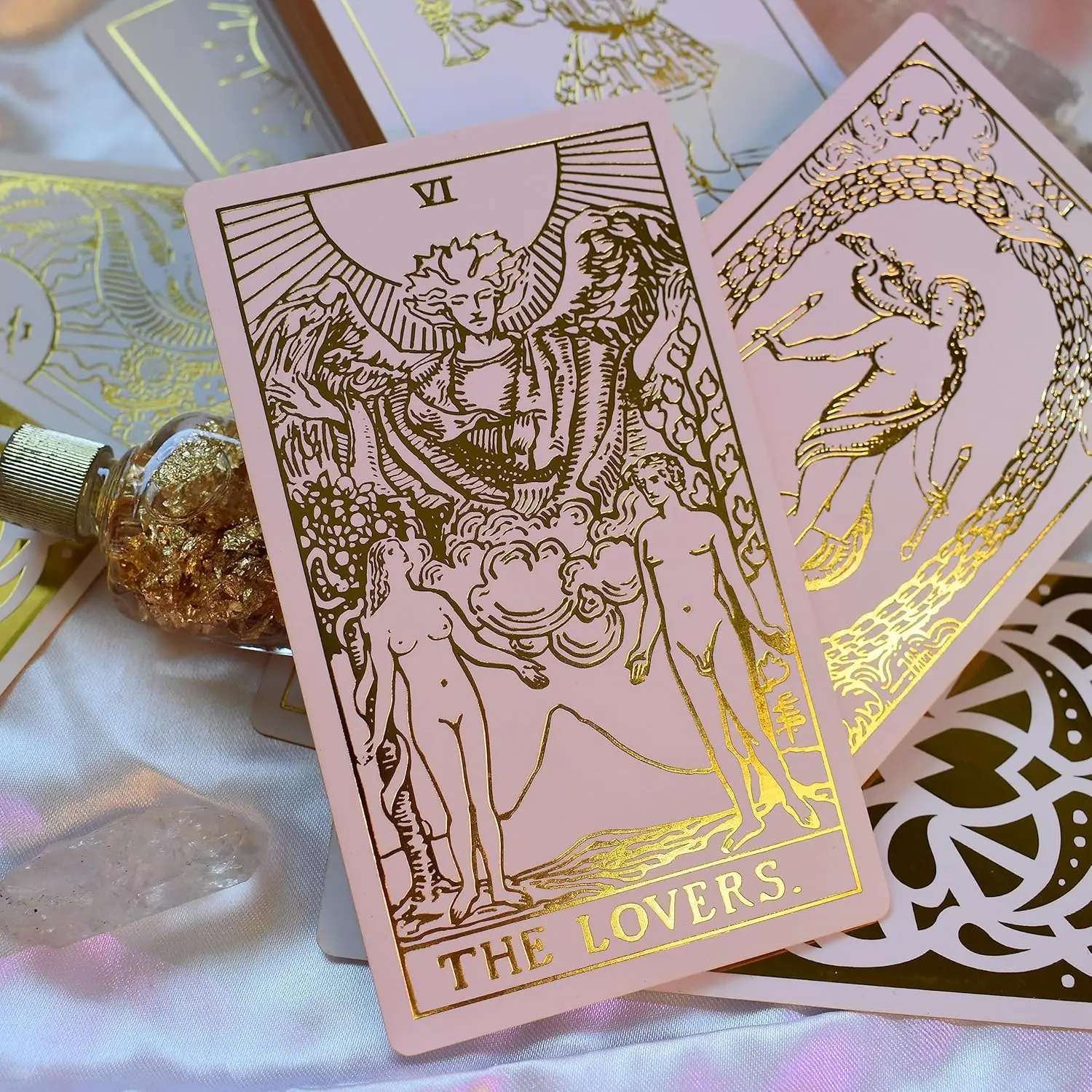 All  Tarot: 80 Cards Bonus Psychic Deck for Divination, 1909  Rider Waite Smith Fortune Telling, Angel Affirmation Set with Meanings on Them for Women and Beginners