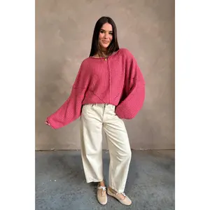 Ashley Rose Pink Knit Sweater