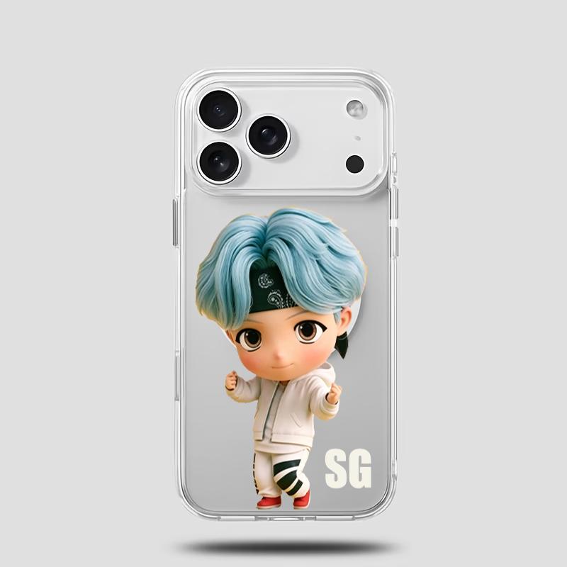 Kawaii Boy Band Phone Case – Cute Cartoon Kpop Inspired Cover Compatible with iPhone 11, 12, 13, 14, 15, 16, 17 Plus Pro Pro Max