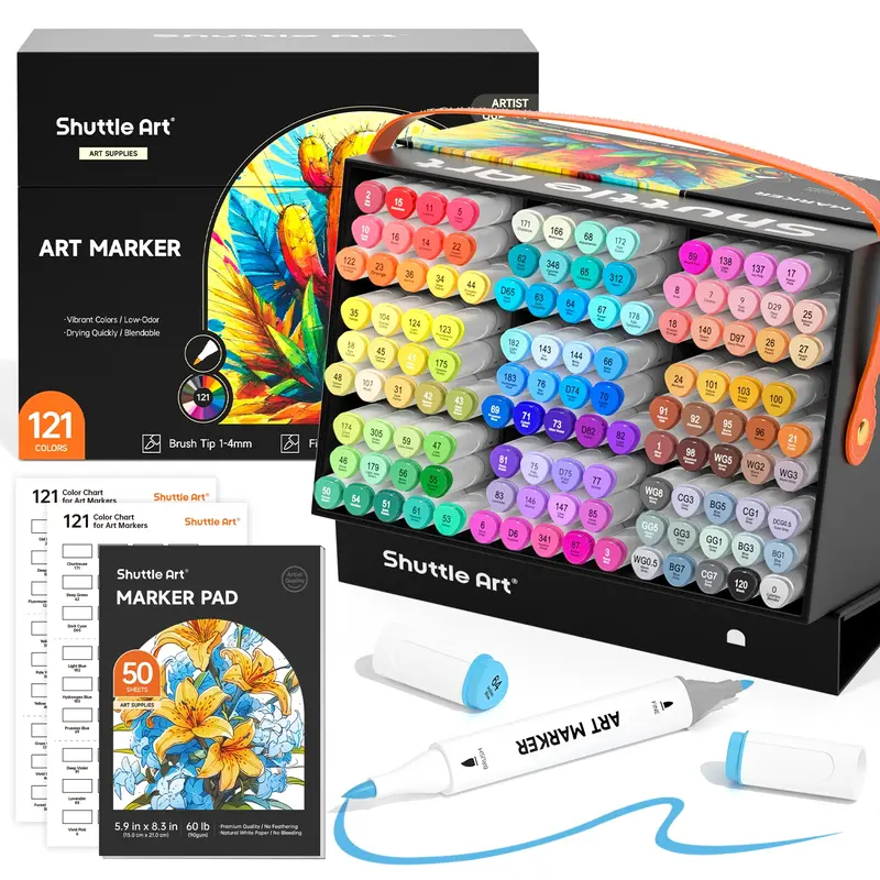 121 Regular Colors+Marker Pad