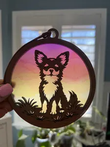 Chihuahua Suncatcher for Sunny Window
