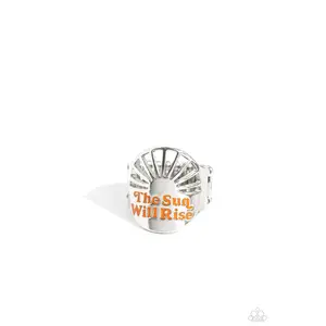 The Dawn After Tomorrow - Orange Ring with "The Sun Will Rise" Design