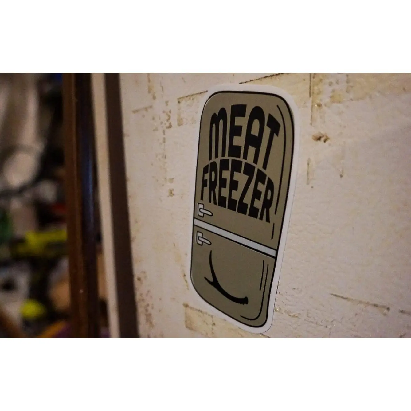 Retro Meat Freezer Sticker