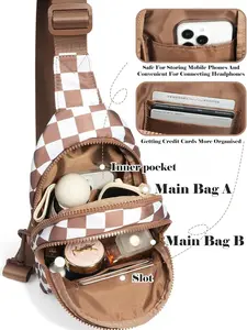 Sling  Backpack for Adventure Holiday Chest Fanny Pack Waterproof clear Black Shoulder  with Rivets Adjustable Leather Vintage Suede Top-Handle Satchel  Women's Leather   Color Blocked Saddle  Crossbody Leather Shoulder  oil bag cross-body