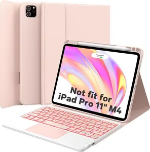 CHESONA Keyboard Case for iPad Air 11-inch (M4/M3/M2) 2026/2025/2024 & Air 4th/5th Gen & iPad Pro 11 inch (1st/2nd/3rd/4th Gen), Smart Touchpad, 7-Color Backlit, Stain Resistant Cover