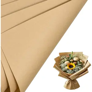 20 Sheets  Flower Wrapping Paper, Reversible Floral Bouquet Paper,  Solid Color Design for Birthday, Florist , Wedding, Valentine's Day, Mother's Day and DIY Crafts