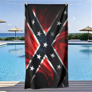 Vintage Retro Theme Beach Towel, Quick-Dry Ultra-Soft Polyester Fiber, Absorbent Breathable Towel, Multi-Purpose Yoga Travel Swimming Camping, Large Size