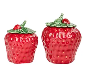 10 Strawberry Street Berry Pair Graduated Canister Set