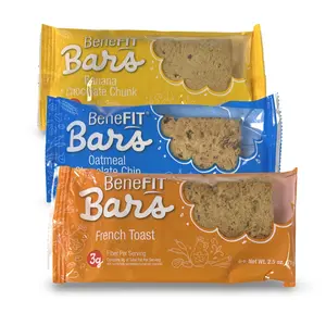 3 Flavor Benefit Bar Variety Featuring Banana Chocolate Chunk, Oatmeal Chocolate Chip and French Toast