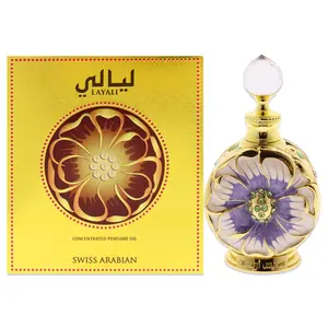 Swiss Arabian Layali Women's Parfum Oil - 0.5 oz Aromatic, Captivating Floral Scent Perfume with Plum Base & Oud Blend [Livestream]